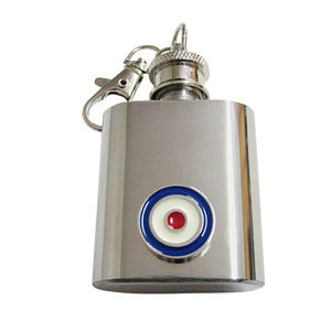 Roundel Design Keychain Flask